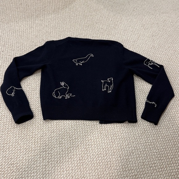 Sea New York Demi French Workwear Knit Cardigan sz M - Picture 4 of 9